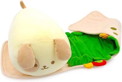 Vista 20 de Manta pequeña Anirollz Plush de 6 pulgadas Rollcake,Donut de chocolate,Sushi de huevo,Hotdog,Nori Maki,Sushi de salmón,Tempura de camarones,Sushi