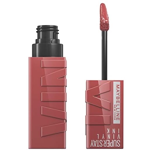 Maybelline New York, Pintalabios efecto Vinilo Superstay Vinyl Ink, Vinilo fijo, Larga Duración, Tono 35 Cheeky