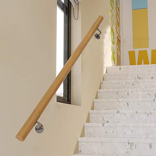 Rampe escalier intérieur 250cm avec support fixe robuste pour un appui mural stable