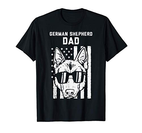 Hombre German Shepherd Dad Flag Cool Patriotic Dog Lover Owner Gift Camiseta
