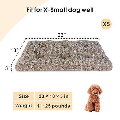 Aiperro X-Small Dog Crate Bed Pad For Puppy Small Medium Dogs And Cats Plush Dog Crate Mat Outdoor Dog Bed Mats For Sleeping Machine Washable Fluffy Kennel Dog Bed #TOP1