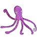 EXPAWLORER Best Squeaky Dog Plush Toys Pet Puppy Soft Treat Chew Toy Interactive for Small to Medium Breeds Dogs Cats Playing Octopus Design 17" Purple