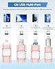 ZARMST Cle USB 256 Go, Clé USB 4 en 1 pour iOS/Pad/Android/Type C/PC, Cle USB C 3.0 Flash Drive Transfert Rapide, Clef Mémoire Externe pour Stockage Photos, Vidéos, Fichiers(Rose)
