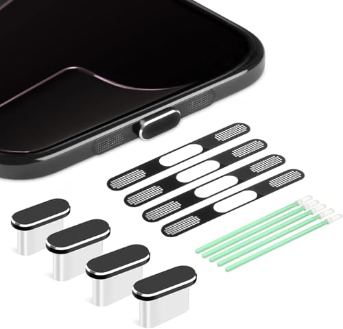 USB Type-C �L���b�v �h�o�ی�J�o�[ �J�o�[�X�s�[�J�[�h�o �_�X�g�K�[�h �N���[�j���O�X�e�B�b�N 13�_�Z�b�gfor iPhone Air�p�A�u���b�N
