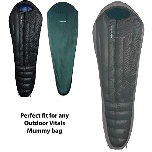 Outdoor Vitals Sleeping Bag Liner (Carbón, Rectangular/ Micro Poliester) miniatura 5