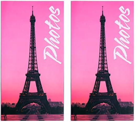 Grupo Erik: Album fotografico Parigi | Album foto 10x15cm con 96 tasche e copertina flessibile, Album Portafoto 10x15, Album Foto tasche 10x15, Album foto ricordo o foto famiglia (Confezione da 2)