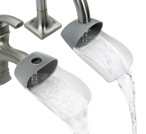 Nuby 2-in-1 Faucet Extenders for Toddlers - 2 Pack - Sink Extension for Bathroom or Kitchen - Helps Water Reach Kids for Handwashing
