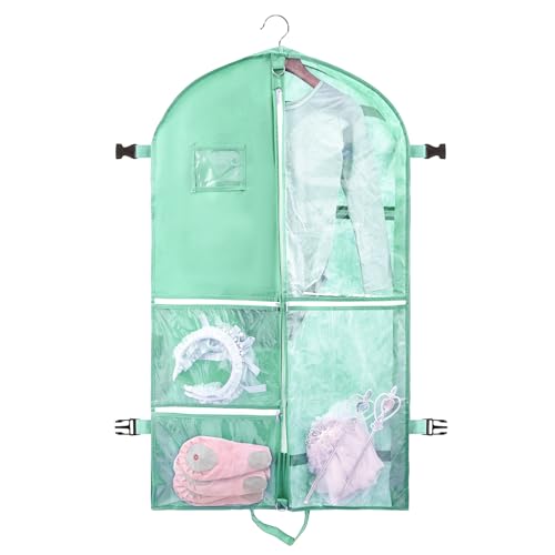 1 Pack Garment Bag for Dance Costumes,40 Inch Dance Garment Bags for Dancers Kids Dance Recital Bags Competition Cheer Uniform Garment Bag for Travel Storage,Dance Recital Gifts for Girls
