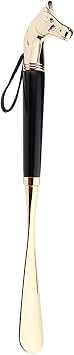 Shoehorn Metal Shoe Horn Handle Long Remover Shoe Horn Handheld Durable Shoeshorn 32cm Wood Hand Metal Shoe Lifter Shoehorn Horn Long Handle for SeniorsA