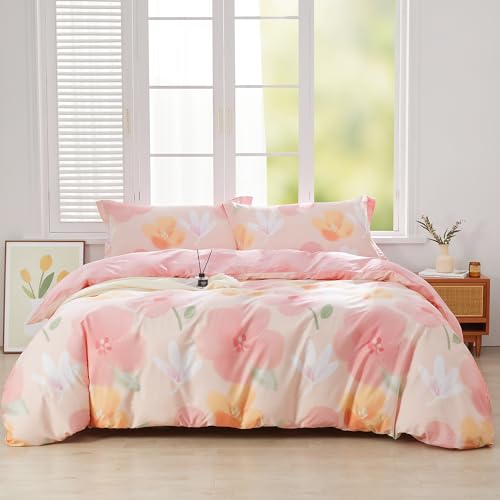 SAPHREAS Pink Floral Duvet Cover Set Review: Is This Blossom Flower Bedding Worth Buying?