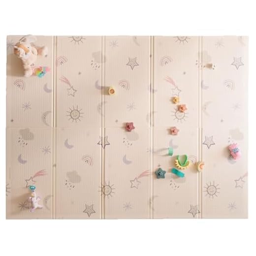 Nuby Reversible Baby Floor Mat - Foldable and Lightweight Baby Play Mat for Floor - Easy Storage and Travel - Stars and Sky