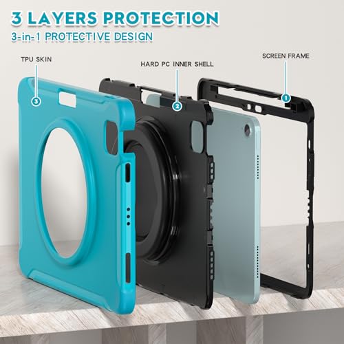 Funda iPad Air de 5ª y 4ª generación resistente 10.9 azul antichoque 6