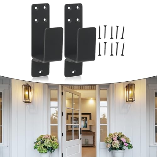 Support barre de sécurité en acier robuste pour porte de maison 2x4 - 4