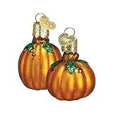 Old World Christmas Ornament Miniature Pumpkin Glass Blown Ornament for Christmas Tree