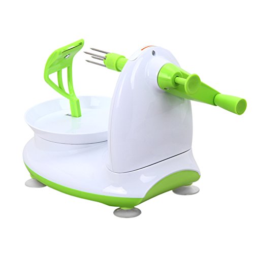 Betzila-Apple-Slinky-Peeler-Corer-Cutter-Manual-Machine-Manual-Firm-Pedestal-Fruit-Apple-Peeler-Apple-Cutter-Corer-Machine-White-and-Green