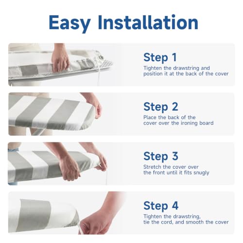 Image of Whitmor Ironing Board Cover with 3mm Foam Pad, Fits 13-15 x 52-54 In