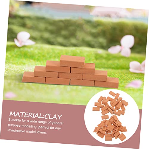 CAXUSD 1 Satz Puppenhausfliesen Mini-dachziegel-Modell Mikro-dachziegel-dekor Mikro-landschaftsdachziegel Mini-Ziegel-Ornament Mini-Steine Ton Miniatur Kind Garten Ziegel – Bild 4