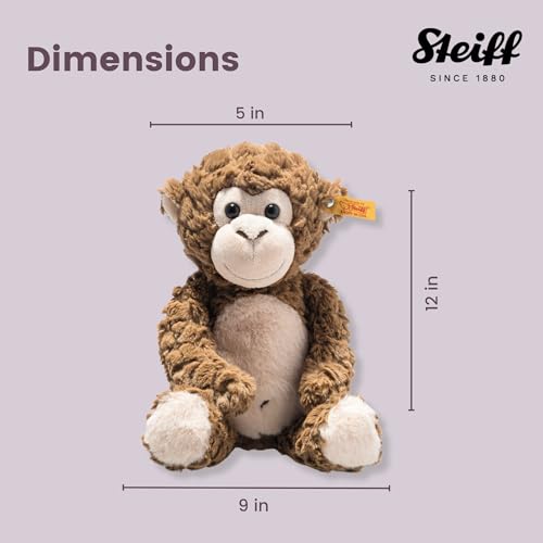 Steiff Bodo Affe 30 cm, Plüsch-Affe, Soft Cuddly Friends, Kuscheltier für Kinder, aus kuschelweichem Plüsch & weich und waschmaschinenfest… – Ansicht 4