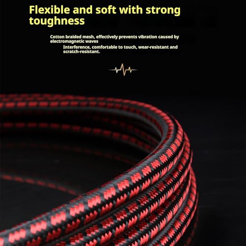Câble stéréo 2RCA haute performance OFC flexible réduction bruit double