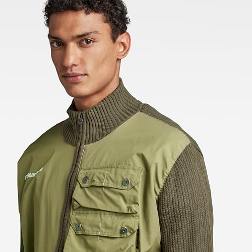 Miniatura 5 de G-Star Para Hombre Jersey Swiss Army Woven Full Zip, Verde Shadow Olive D22807-C560-B230 , M