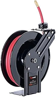 REELWORKS Air-Hose Reel Retractable 3/8" Inch x 25' Feet Pro Premium Commercial Flex