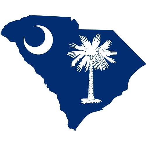 Imán Decorativo Estado South Carolina 6.5 pulgadas miniatura 1