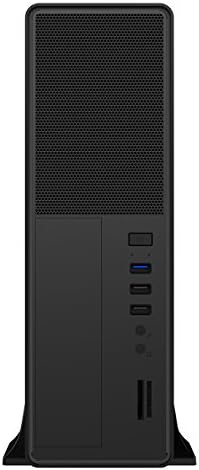 CiT S014B Slim Micro ATX Case with 300 W PSU Built-In Card Reader - Black