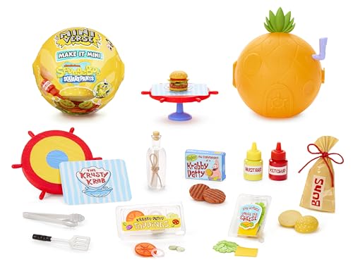 MGA's Miniverse Make It Mini Spongebob Squarepants, Mini Collectibles - Blind Pack, DIY, Resin, Replica Food, Not Edible, Collectors, Novelty, Gift, 8+