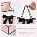 JMANNI Gift Bags, Large Valentines Gift Bags, 1Pcs Paper Gift Bag with 2 Tissue Paper and 1 Greeting Cards, Present Bags with Handles for Women Girls Birthday Valentines Wedding Party (Black-Pink)