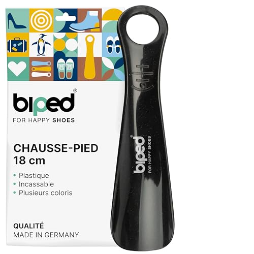 biped tire-chaussures en plastique 18 cm – Petit chausse-pied ergonomique pour voyage, enfants et adultes – Facile à transporter et utiliser au quotidien z1560(noir)