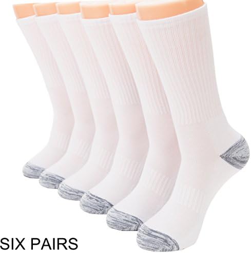 Jaybally Men Socks 6 Pack Athletic Crew Socks Comfort Size 10-13