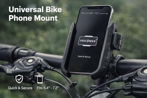 Image of Anti Vibration Damper with Quick Release 360 Rotation Waterproof Bike /Motorcycle /Scooter Mobile Phone Holder, Stand, Mount Ideal for Maps and GPS Navigation (Latest)