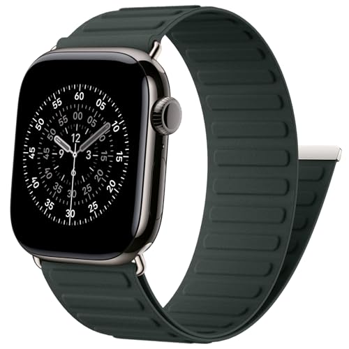 Patented Magnetic Sport Band Compatible with Apple Watch Bands for Men Women 40mm 38mm 41mm 44mm 46mm 45mm 42mm 49mm, Nylon Sport Loop Strap for iWatch Ultra 3 2 1 SE Series 11 10 9 8 7 6 5 4 3 2 1
