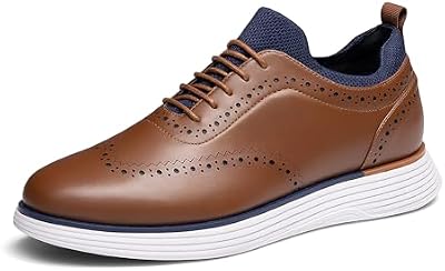 Bruno Marc Men's MaxFlex Dress Sneakers Oxfords - Brown, Size 11