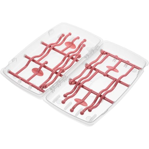 Hohopeti Estante Plegable para Secar Biberones y Vasos Reservorio Anti-Goteo Soporte Portátil y Diseño Fácil de Montar para Almacenaje Higiénico Cocina Color Rosa