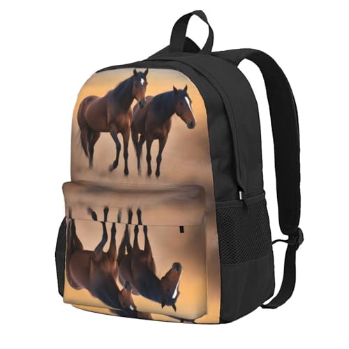 Two Horses Large Capacity Travel Backpack - Polyester Backpack,Multi-Functional Storage Bag