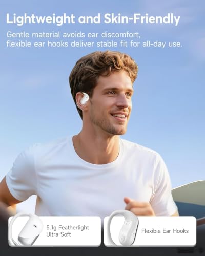 Image of Open Ear Earbuds, Over Ear Conduction Translation AI Headphone