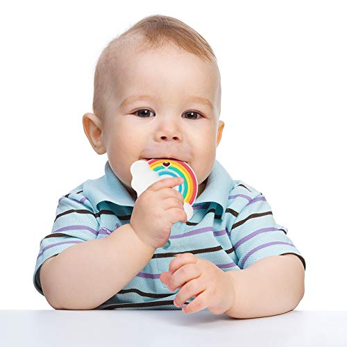 Image of Baby Silicone Teether,Sensory Chew Toys,BPA Free Soft and Effective Infant Teething Pain Relief Toys,Freezer Safe,Food Grade Silicone,Best Shower Gift for Boys and Girls (Rainbow)