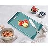 Neoflam Flutto Poly Cutting Board - Blue, Durable Plastic, Knife-Scratch Resistant, Large Handle, Kitchen Essential (11.5 x 8 x 0.4 inches)