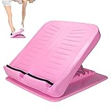 JADE KIT Slant Board Calf Stretcher Adjustable 4 Angles Anti Slip Incline Board for Stretching, Ankle Stretch Board Calf Stretch Incline Board for Heel, Hamstring, Achilles, Leg Calves, Pink