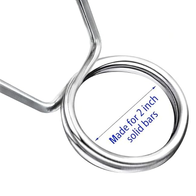 Balelinko 2 Inch Dumbbell Spring Collars Barbell Clamps Locking Collars Clips for Weightlifting Exercise Fitness Training Supplies