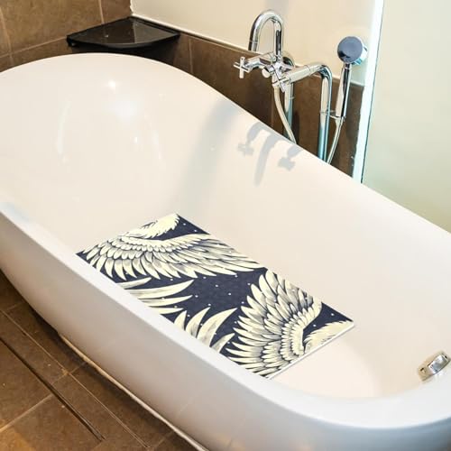 Tapis de bain antidérapant extra long à séchage rapide Angel Wings - 6