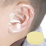 UOUYOO 100 Pcs Baby Shower Ear Covers for Newborn,Disposable Ear Protectors Waterproof Ear Covers,Di