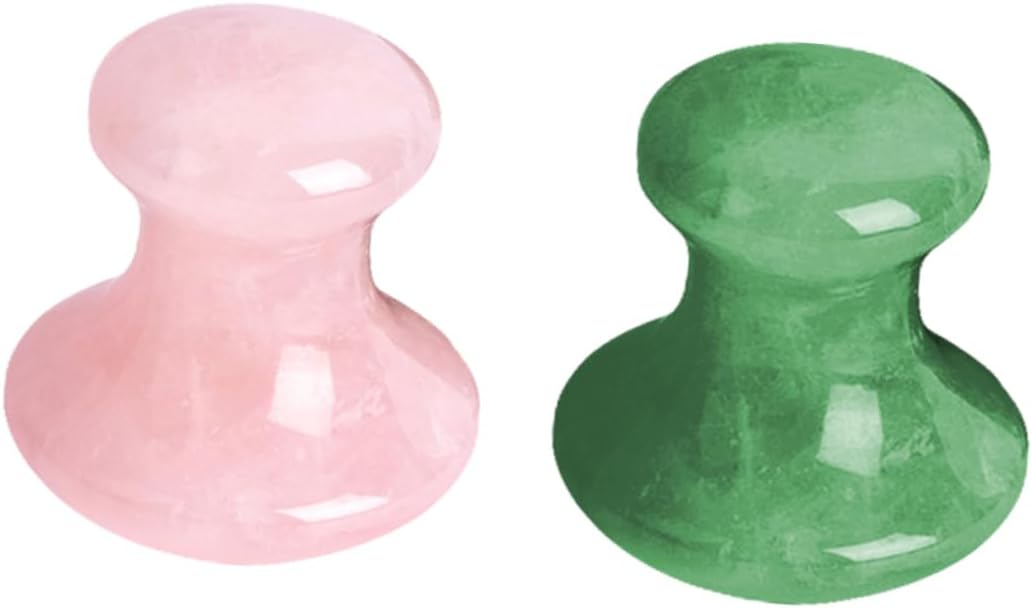 2Pcs Gua Massage Stones Crystal Facial Scraping Boards for Portable and Lightweight Safe Durable Design for Skin Care and Relaxation