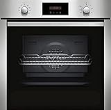 LED Display: Durch das konstrastreiche und gut lesbare LED-Display mit roten Ziffern und Symbolen und den mechanischen Bedienknebeln, lässt sich der Einbaubackofen besonders einfach steuern.