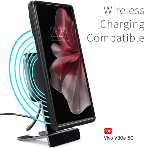 Image of TheGiftKart Sleek Back Cover Case for Vivo V30e 5G | Slim Fit Protective Design | Ultra Matte Finish | Camera Protection Bump | Soft Silicon Back Cover Case for Vivo V30e 5G (Silicone, Black)