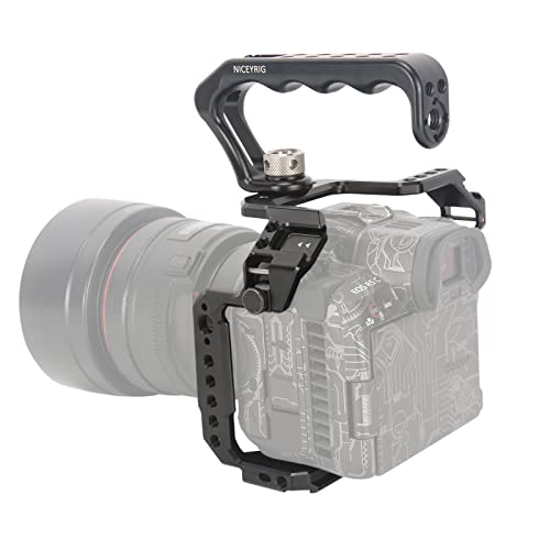 NICEYRIG R5 R5 C R6 Cage Kit for Canon Mirrorless Camera with Top Handle and Various Expansion Interfaces