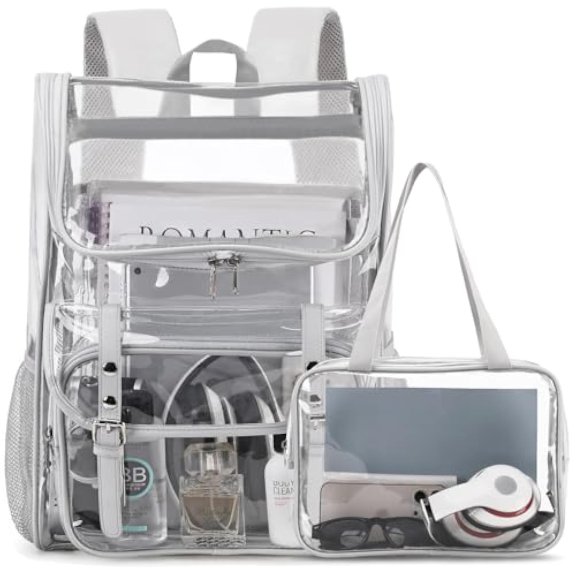 Clear Heavy Duty Transparent Backpack with Support