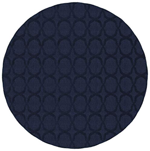 Garland Rug Sparta 5ft Round Navy Non-Slip Area Rug