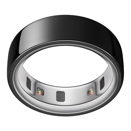 Oura Smart Ring 4 - Black - Size 9 - | Non-Standard Fit – Measure with a Size Kit |Sleep, Heart Rate and Fitness Tracking Wearable | 8-Day Battery, iOS / Android Compatible
